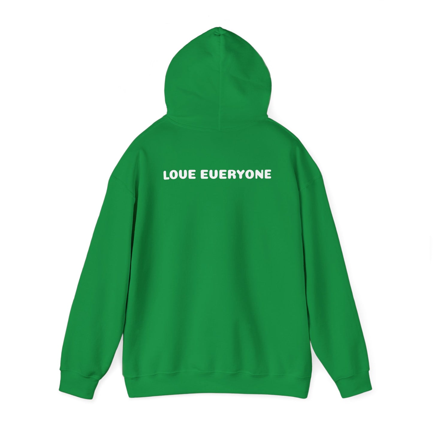 Love Everyone Hoodies, green and  purple