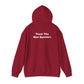 Trust The Man Upstairs Hoodie Red, Yellow And Blue