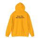 Trust The Man Upstairs Hoodie Red, Yellow And Blue