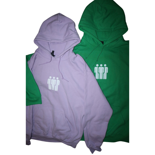 Love Everyone Hoodies, green and  purple