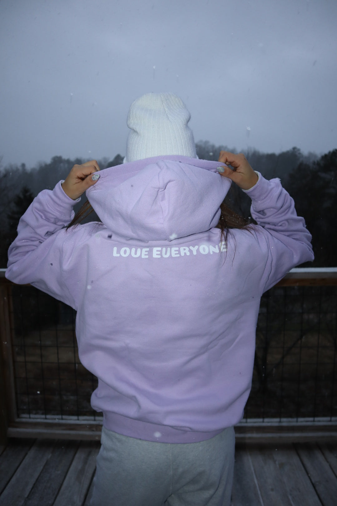 Love Everyone Hoodies, green and  purple